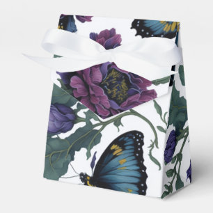 Caixinha De Lembrancinhas Borboletas florais magenta roxo vitorianas