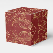 Bordô e Dourado Damask Vintage