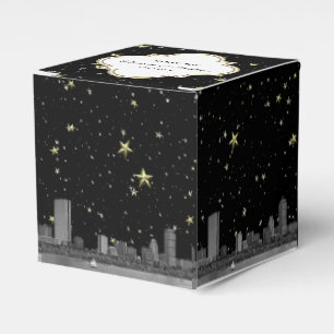 Caixinha De Lembrancinhas Boston Skyline Encheu Starry DIY BG Color