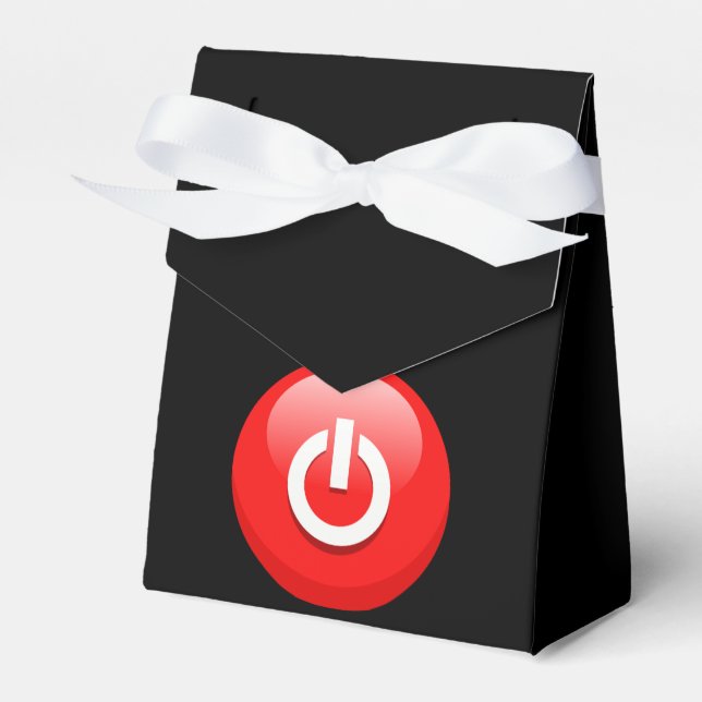 Caixinha De Lembrancinhas Botão liga/desliga vermelho gigante (Frente)