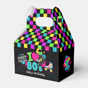 Caixinha De Lembrancinhas Boxes de Aniversário do Neon 80s