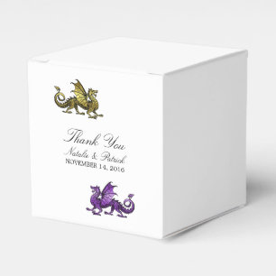 Caixinha De Lembrancinhas Boxes de Casamento do Dragão Roxo Dourado