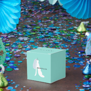 Caixinha De Lembrancinhas BRIDE & CO Teal Blue Vem A Noiva
