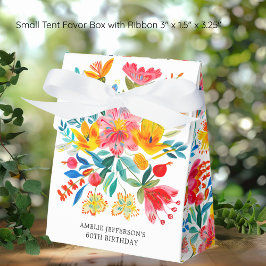 Caixinha De Lembrancinhas Bright Floral Fiesta Birthday mexicano