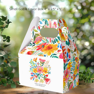 Caixinha De Lembrancinhas Bright Floral Fiesta Birthday mexicano