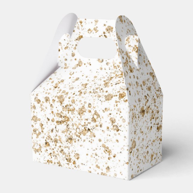 Caixinha De Lembrancinhas Brilho dourado elegante e maravilhoso (Frente)