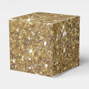 Caixinha De Lembrancinhas Brilho Dourado luxuoso - imagem impressa