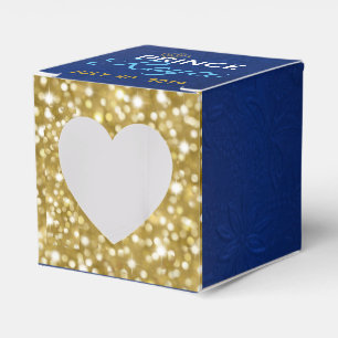 Caixinha De Lembrancinhas Brilho real de Gifts African Prince Blue Gold