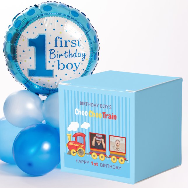 Caixinha De Lembrancinhas Brinquedo Toddler Boy Birthday Blue (Criador carregado)