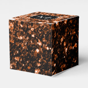Caixinha De Lembrancinhas Brown alaranjado de bronze bonito sparkles