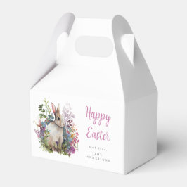 Caixinha De Lembrancinhas Brunch de Páscoa Floral Aquarela de Orquídea