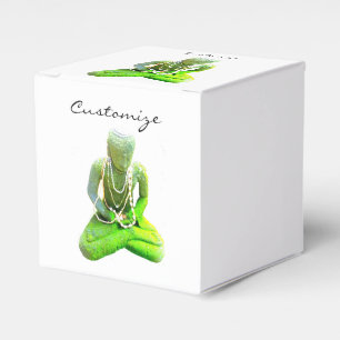 Caixinha De Lembrancinhas Buddha verde Mossy Thunder_Cove Meditating