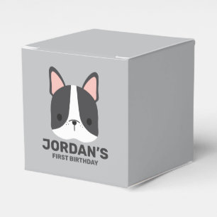 Caixinha De Lembrancinhas Bulldog Francês Bonito com Nome Personalizado