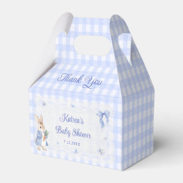 Caixinha De Lembrancinhas Bunny Whimsical Rabbit Blue Baby Shower
