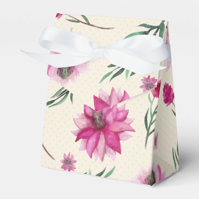 Caixinha De Lembrancinhas Buquê Rosa (Frente)