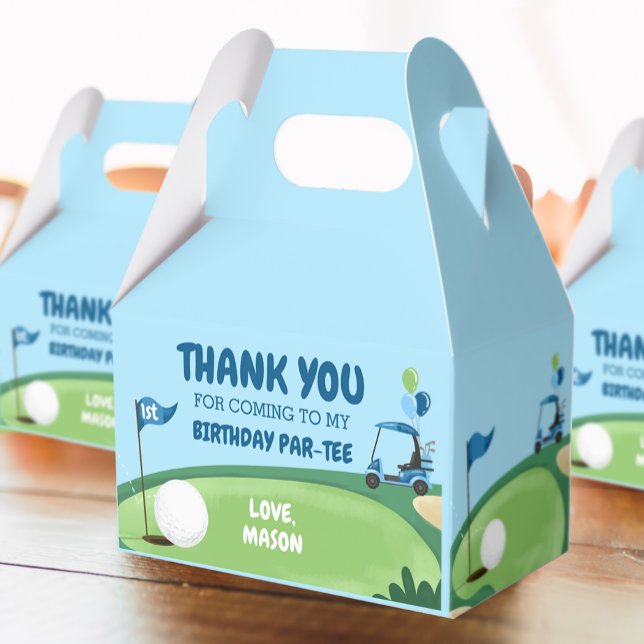 Caixinha De Lembrancinhas Buraco Em Um Garoto De Golfe Primeiro Aniversário  (Criador carregado)