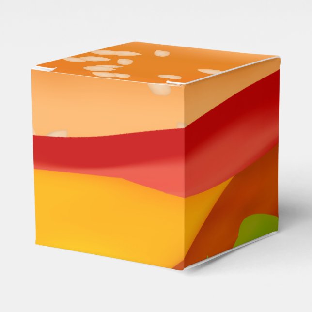 Caixinha De Lembrancinhas Burger de descolagem (Frente)