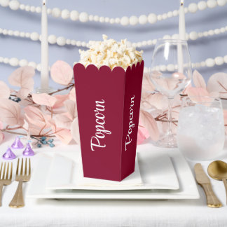 Caixinha De Lembrancinhas Burgundy Modern Popcorn
