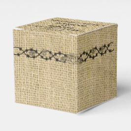 Caixinha De Lembrancinhas Burlap and Birch Wedch Favor Box