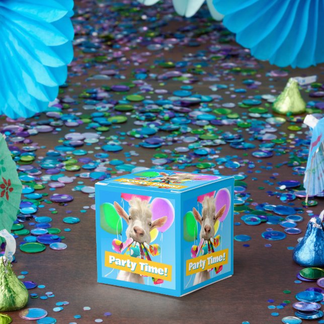 Caixinha De Lembrancinhas Cabra com Cornetas de Festa (Festa)