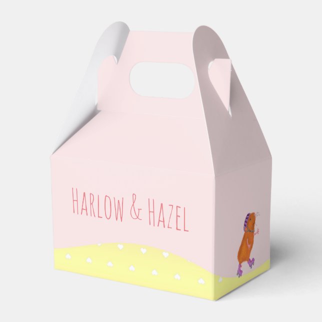 Caixinha De Lembrancinhas Cachorro de patinagem Rollerskate e favela de coba (Frente)