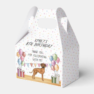 Caixinha De Lembrancinhas Cachorro Rhodesian Ridgeback Pastel Aniversário Ob