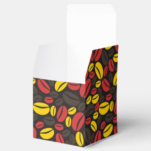 Caixinha De Lembrancinhas Café Amarelo-Cinto-Cinto e Bean-Café-Vermelho