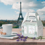 Caixinha De Lembrancinhas Café de padaria francês Patisserie Green<br><div class="desc">Esta bonitinha cafeteria/padaria/caixa de favoritos de patisserie apresenta uma praça de pastelaria/padaria/cafe em verde pistachio. Perfeito para aniversários,  chás de fraldas,  chás de panela,  casamentos e quaisquer ocasiões. Personalize para suas necessidades. Você pode encontrar mais produtos correspondentes na minha loja.</div>