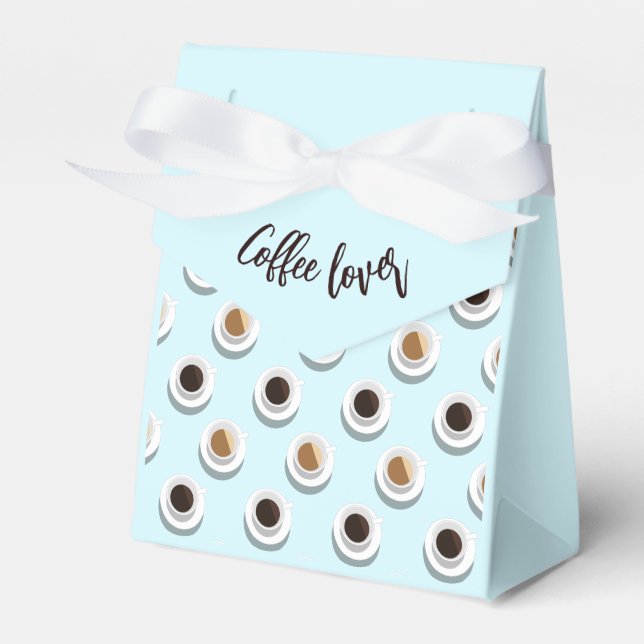 Caixinha De Lembrancinhas Café quebrado. Bolsa de presente médio. (Frente)