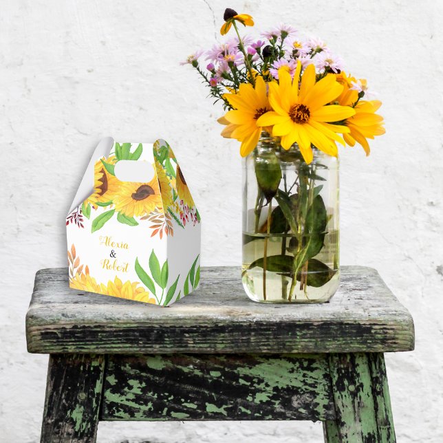 Caixinha De Lembrancinhas Cafezais e folhas, cor-de-água amarela (Criador carregado)