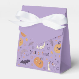 Caixinha De Lembrancinhas "Caixa de Favor de Halloween com Abóbora Roxa e Fa