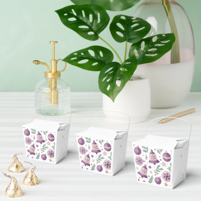 Caixinha De Lembrancinhas "Caixa de Favoritos do Enfeites de natal Roxo e do (Múltiplo)