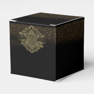 Caixinha De Lembrancinhas Caja de regalo con decoración dorada