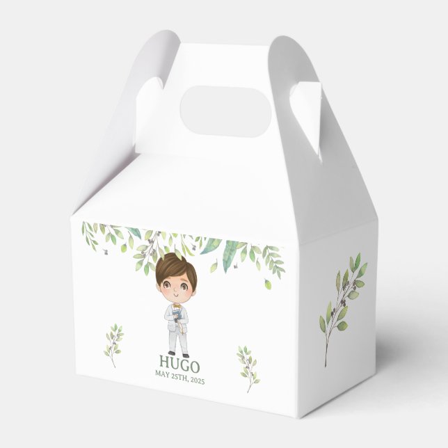 Caixinha De Lembrancinhas Caja de Regalos de Primera Comunión HUGO (Frente)