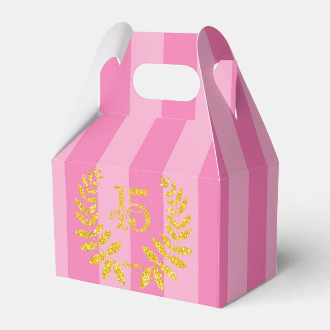 Caixinha De Lembrancinhas Caja  para recuerdo de 15 años (Frente)