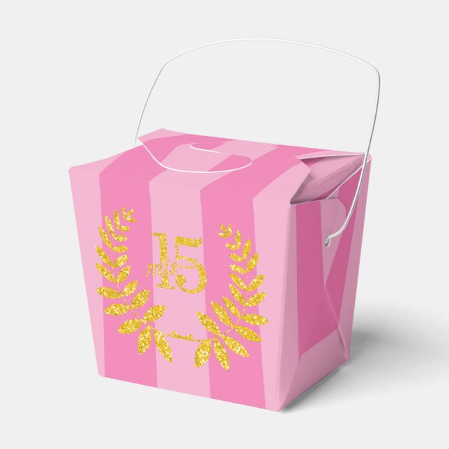 Caixinha De Lembrancinhas Caja  para recuerdo de 15 años (Frente)