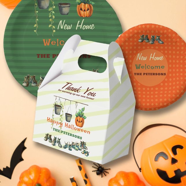 Caixinha De Lembrancinhas Calçados do Partido Gremlin do Halloween (halloween welcome housewarming party favor box gremlin shoes fun cute watercolor family couple)