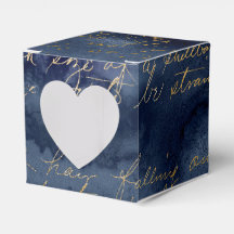 Caligrafia Vintage Azul Marinho e Dourado
