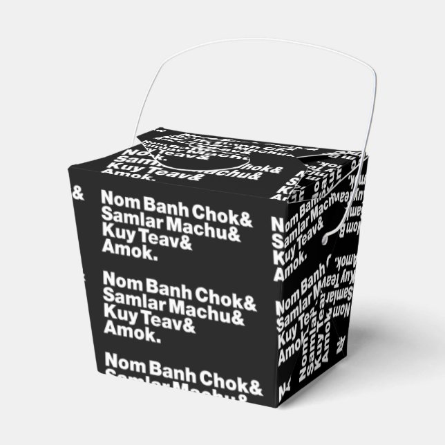 Caixinha De Lembrancinhas Cambojano / Comida Khmer Street (Frente)