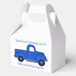 Caixinha De Lembrancinhas Caminhão Azul Antigo Pintado à Mão