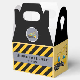 Caixinha De Lembrancinhas Caminhão de Construção de primeiro aniversario Obr