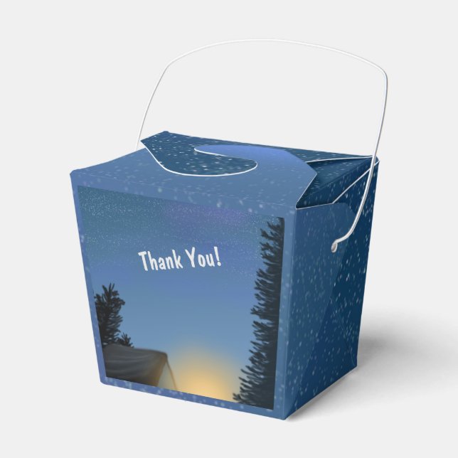 Caixinha De Lembrancinhas Camp Out Starry Night (Frente)