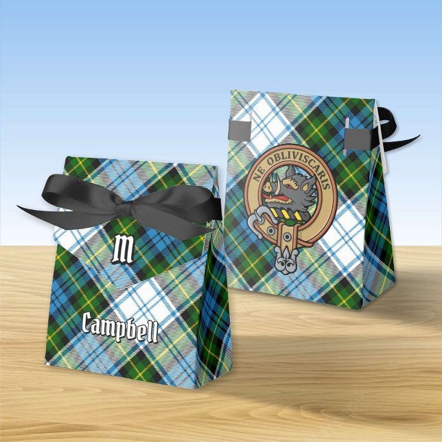 Caixinha De Lembrancinhas Campbell Crest over Dress Tartan (Criador carregado)
