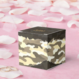 Caixinha De Lembrancinhas Camuflagem Personalizada do Deserto Áspero