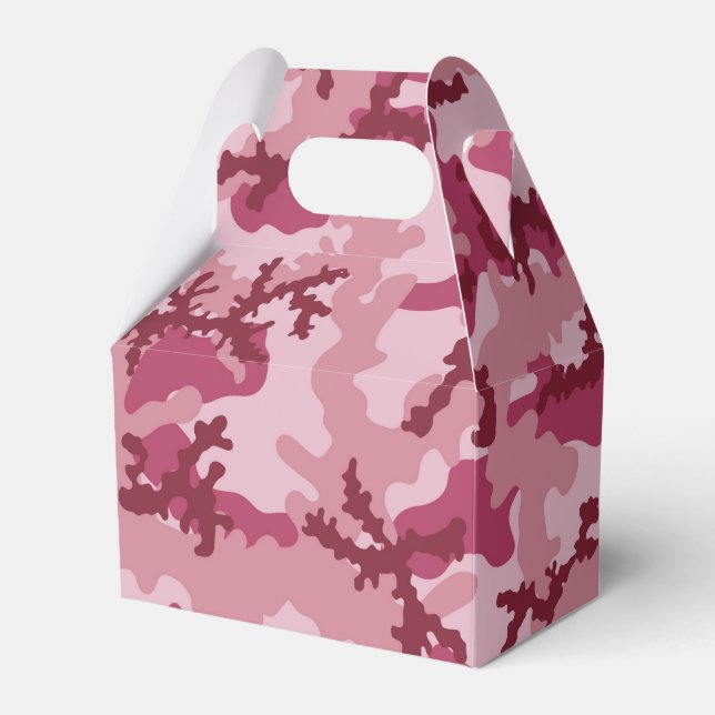 Caixinha De Lembrancinhas Camuflagem rosa (Frente)
