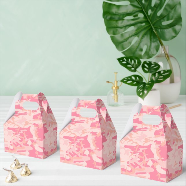 Caixinha De Lembrancinhas Camuflagem Rosa, Militar, Exército (Múltiplo)