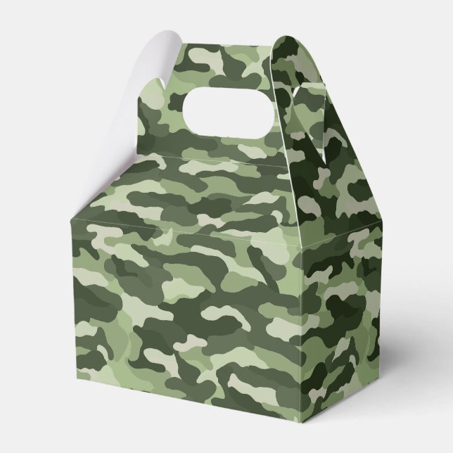 Caixinha De Lembrancinhas Camuflagem Verde (Frente)
