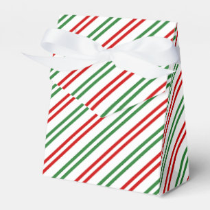 Caixinha De Lembrancinhas Candy Cane Christmas Strips Red Green