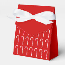 Candy Cane em Red Favor Box