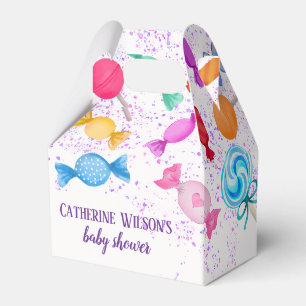 Caixinha De Lembrancinhas Candy Land Sweets Lollipops Chá de fraldas Rainfal